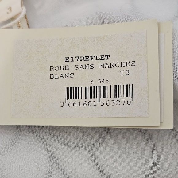 MAJE Dress Womens Size 3 US Large Reflet Embroidered In Blanc Boat Neck New - Picture 8 of 11